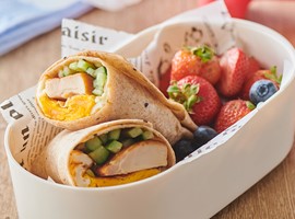 Chicken Breast and Cucumber Wrap