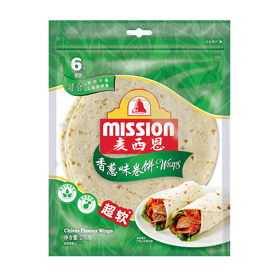 Mission Supersoft Chives Flavour Wraps