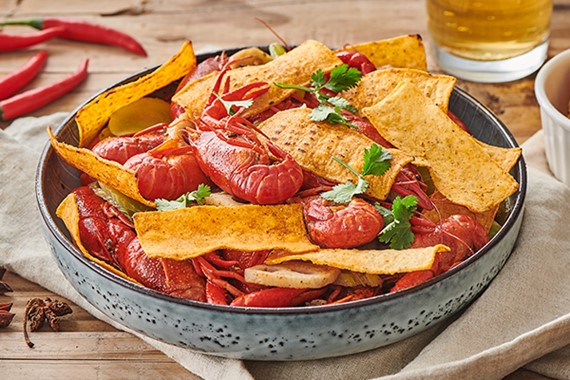 Spicy Crayfish with Corn Strips