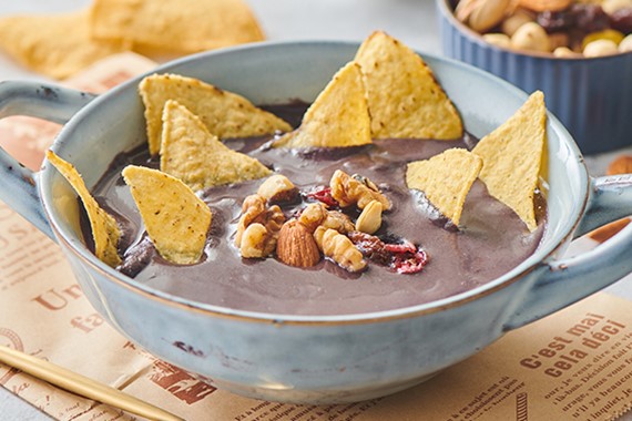 Nuts and Grains Porridge with Corn Chips
