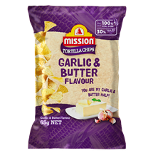 Mission Garlic & Butter Flavoured Tortilla Chips 65g