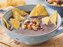 Nuts and Grains Porridge with Corn Chips
