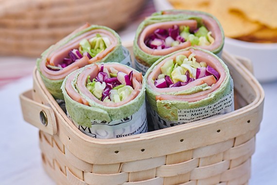 Purple Cabbage Ham Roll
