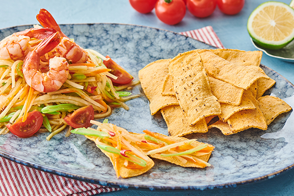 Thai Green Papaya Salad with Corn Strips